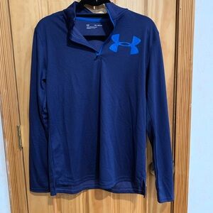 Under Armour Boys YXL Long Sleeve Pullover t-shirt blue